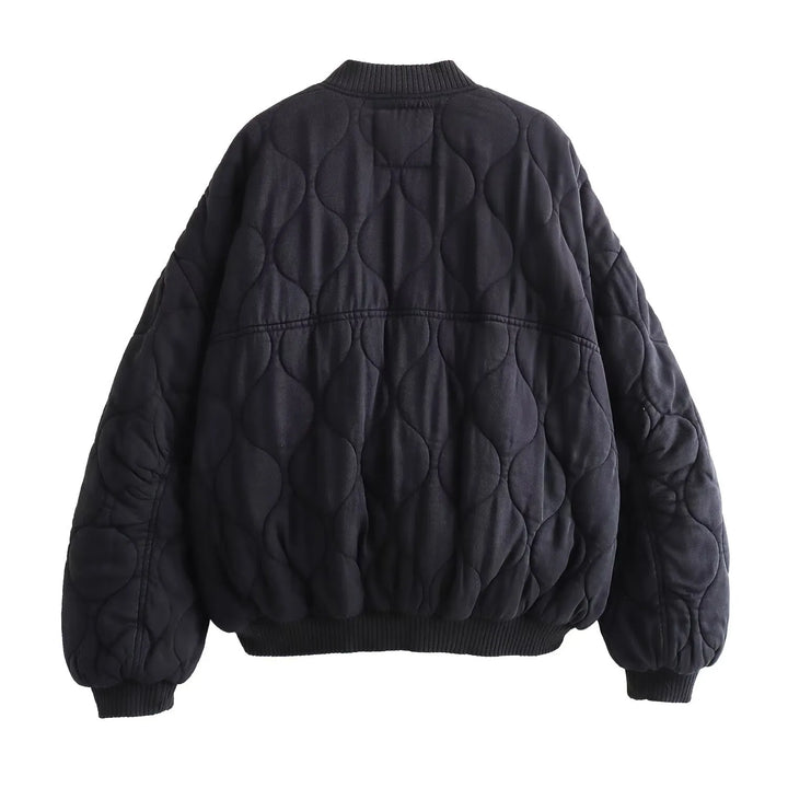 Pia | Women's Oversized Quilted Bomber Jacket | Pockets