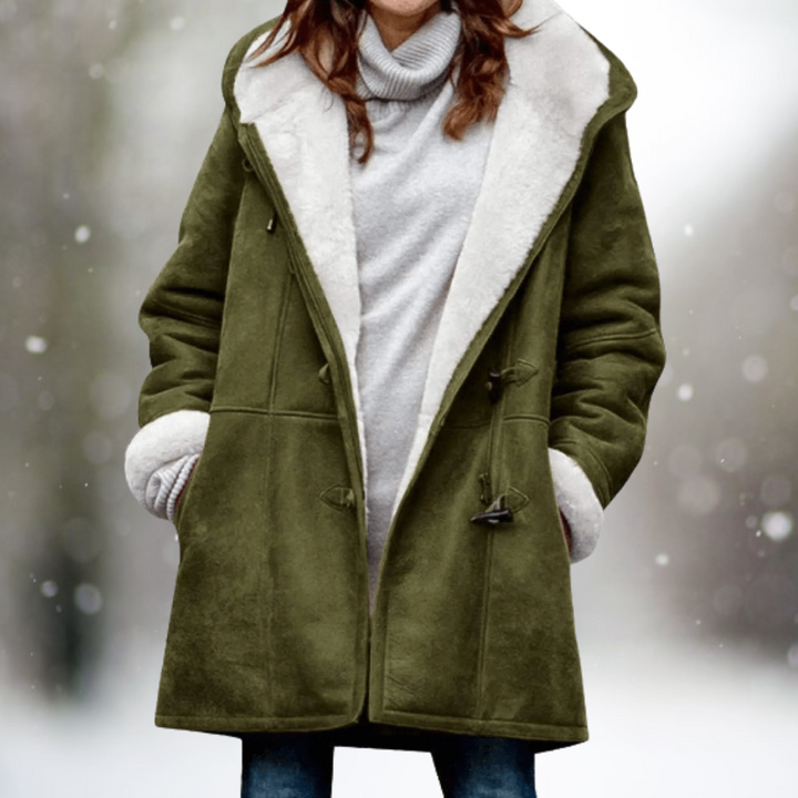 Liutgard | Women's Oversized Snow Jacket | Hooded Toggle Buttons