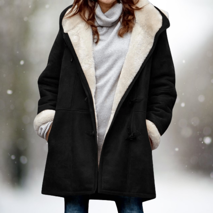 Liutgard | Women's Oversized Snow Jacket | Hooded Toggle Buttons