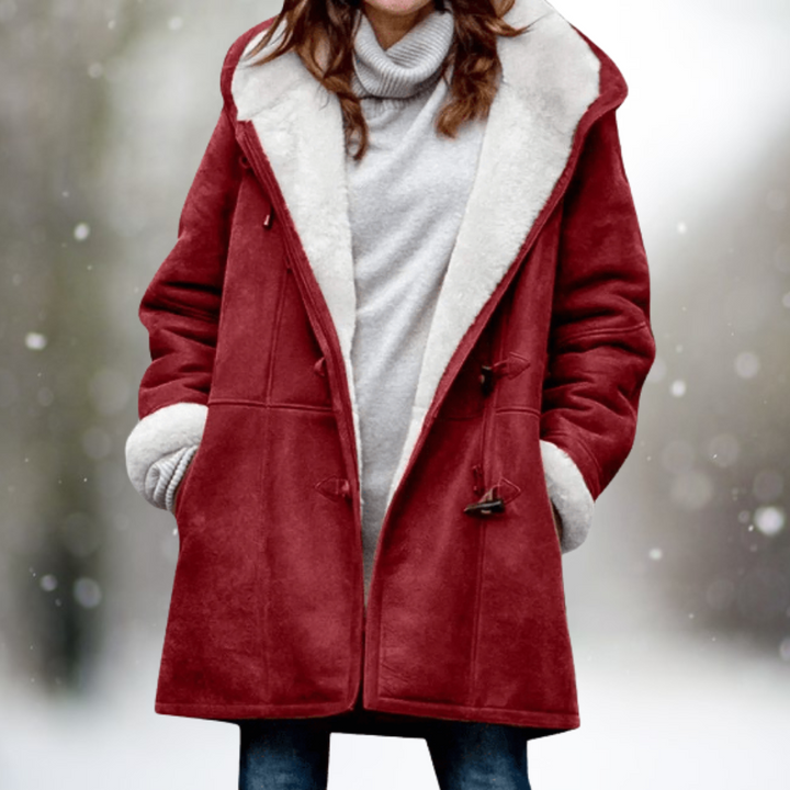 Liutgard | Women's Oversized Snow Jacket | Hooded Toggle Buttons