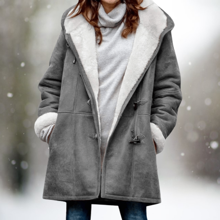 Liutgard | Women's Oversized Snow Jacket | Hooded Toggle Buttons