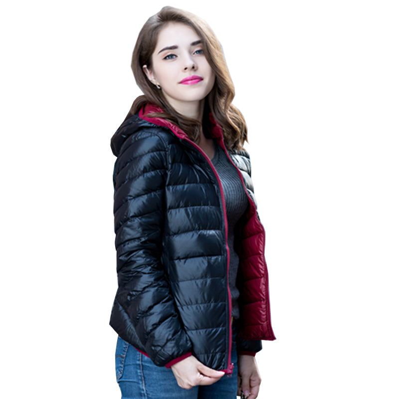 Vasudha | Women's Reversible Hooded Puffer Jacket
