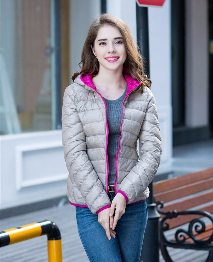 Vasudha | Women's Reversible Hooded Puffer Jacket