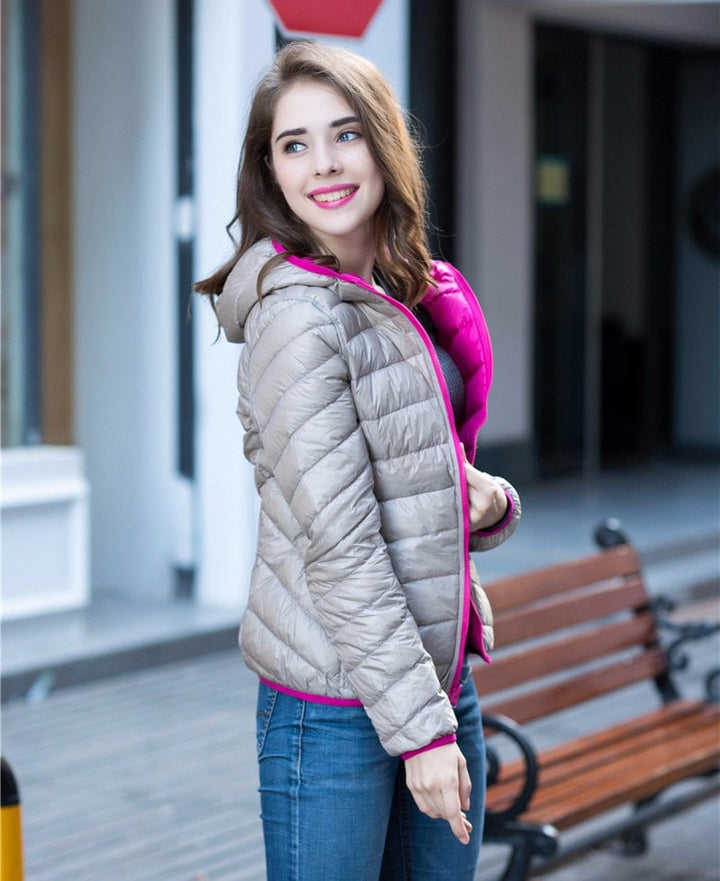 Vasudha | Women's Reversible Hooded Puffer Jacket