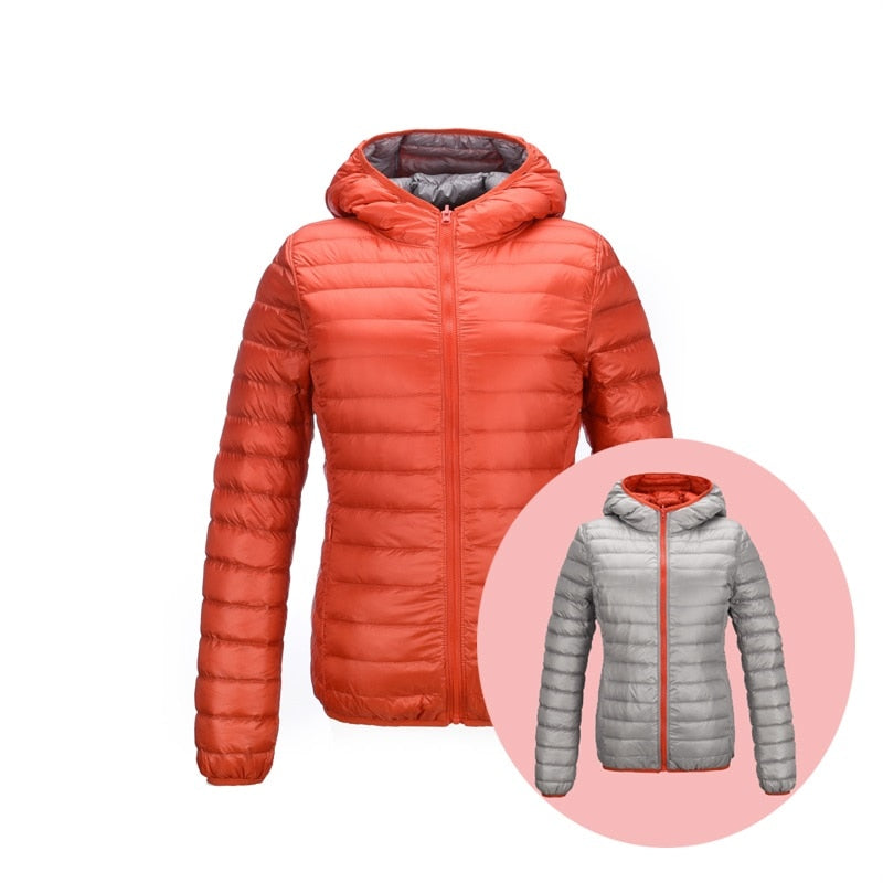 Vasudha | Women's Reversible Hooded Puffer Jacket