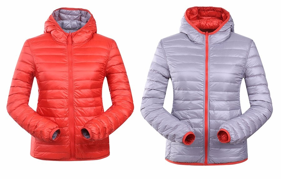 Vasudha | Women's Reversible Hooded Puffer Jacket