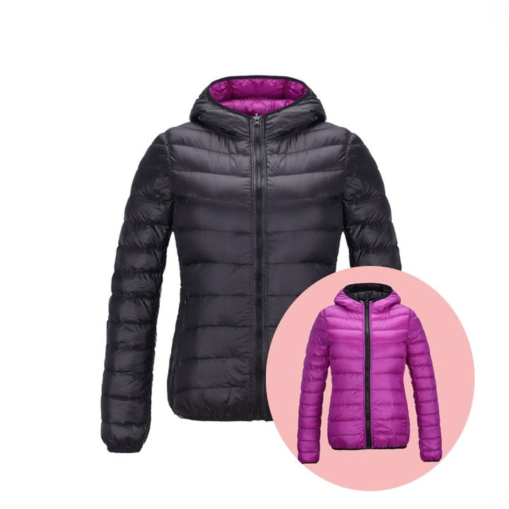 Vasudha | Women's Reversible Hooded Puffer Jacket
