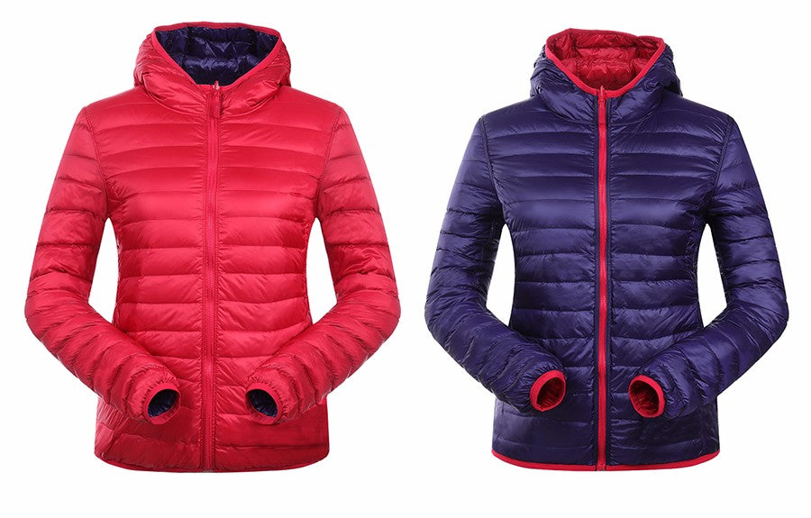 Vasudha | Women's Reversible Hooded Puffer Jacket