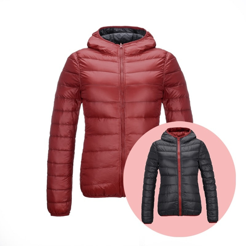 Vasudha | Women's Reversible Hooded Puffer Jacket
