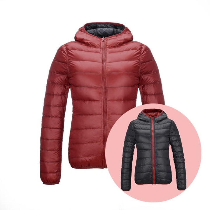 Vasudha | Women's Reversible Hooded Puffer Jacket