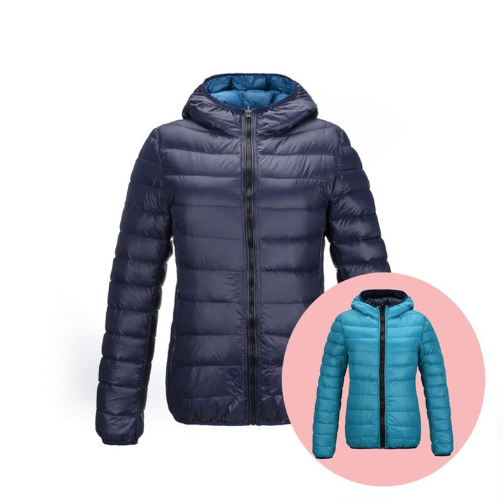 Vasudha | Women's Reversible Hooded Puffer Jacket