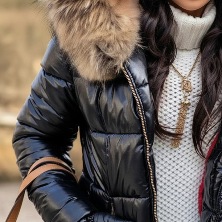 Sibyla | Women's Winter Puffer Jacket | Hood & Zip Pockets