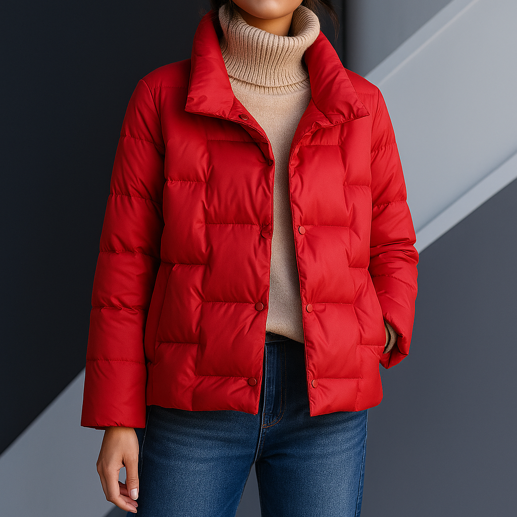 Danais | Women's Quilted Puffer Jacket | Stand Collar
