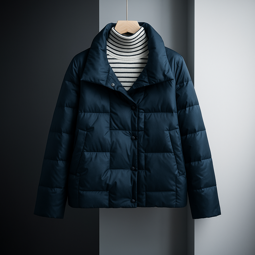 Danais | Women's Quilted Puffer Jacket | Stand Collar