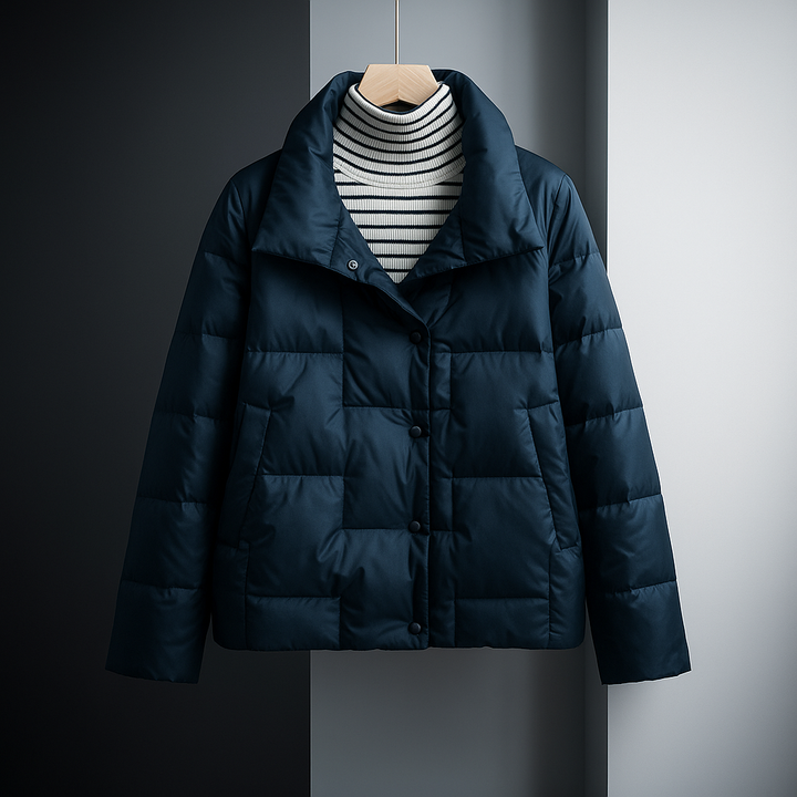 Danais | Women's Quilted Puffer Jacket | Stand Collar