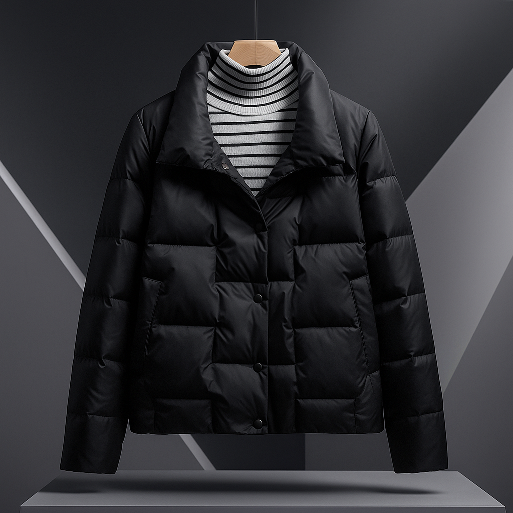 Danais | Women's Quilted Puffer Jacket | Stand Collar