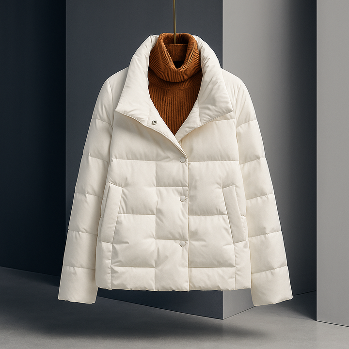 Danais | Women's Quilted Puffer Jacket | Stand Collar
