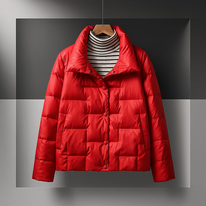 Danais | Women's Quilted Puffer Jacket | Stand Collar