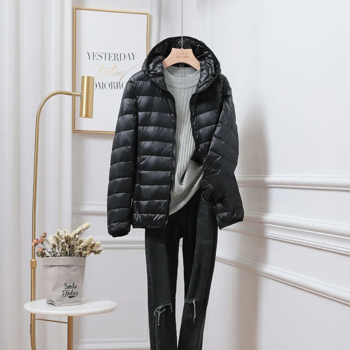 Glaukopis | Women's Hooded Puffer Jacket | Zip Up