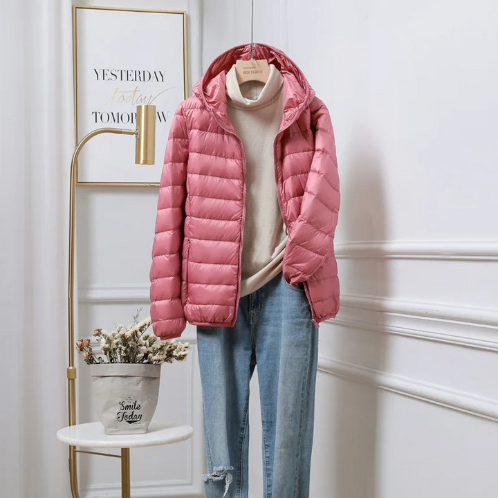 Glaukopis | Women's Hooded Puffer Jacket | Zip Up