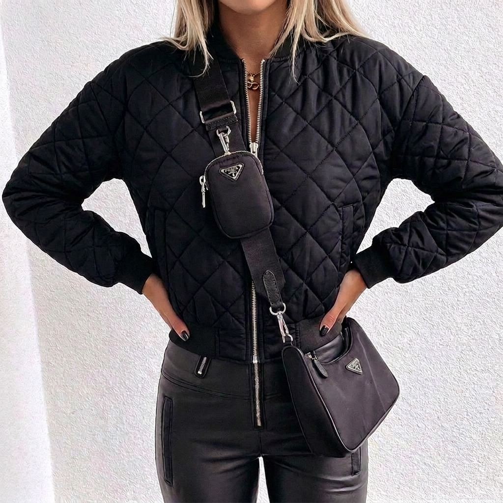 Claudia | Women's Cropped Quilted Jacket | Zip Puffer Style
