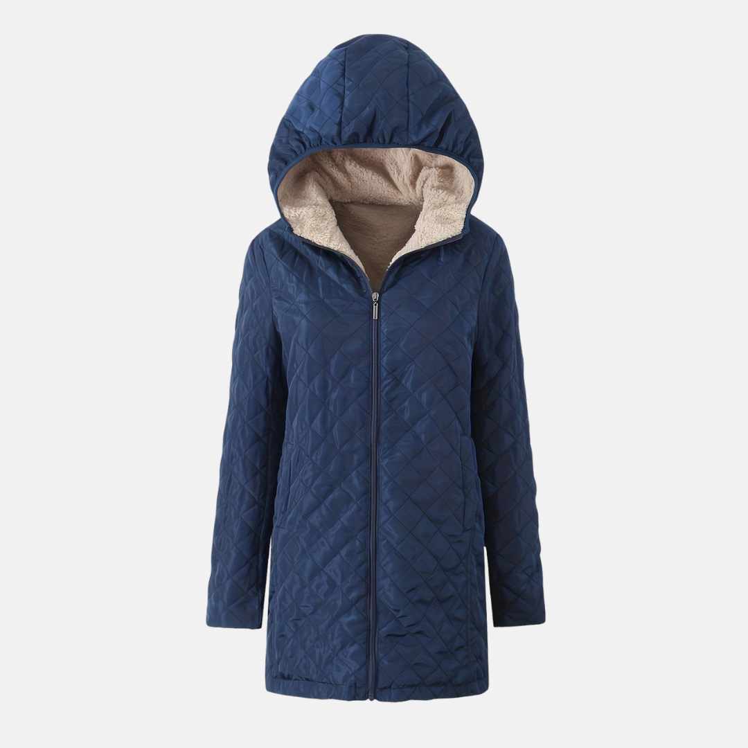 Nina | Women's Long Quilted Jacket | Hooded
