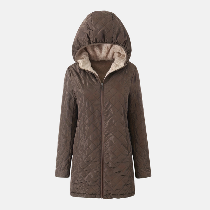 Nina | Women's Long Quilted Jacket | Hooded