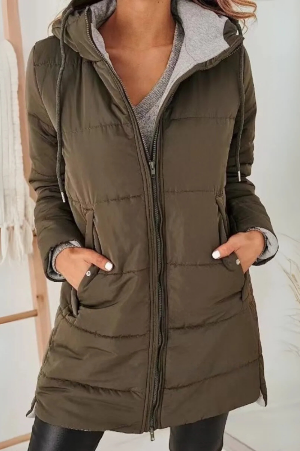 Roma | Women's Quilted Jacket | Hood & Pockets Winter