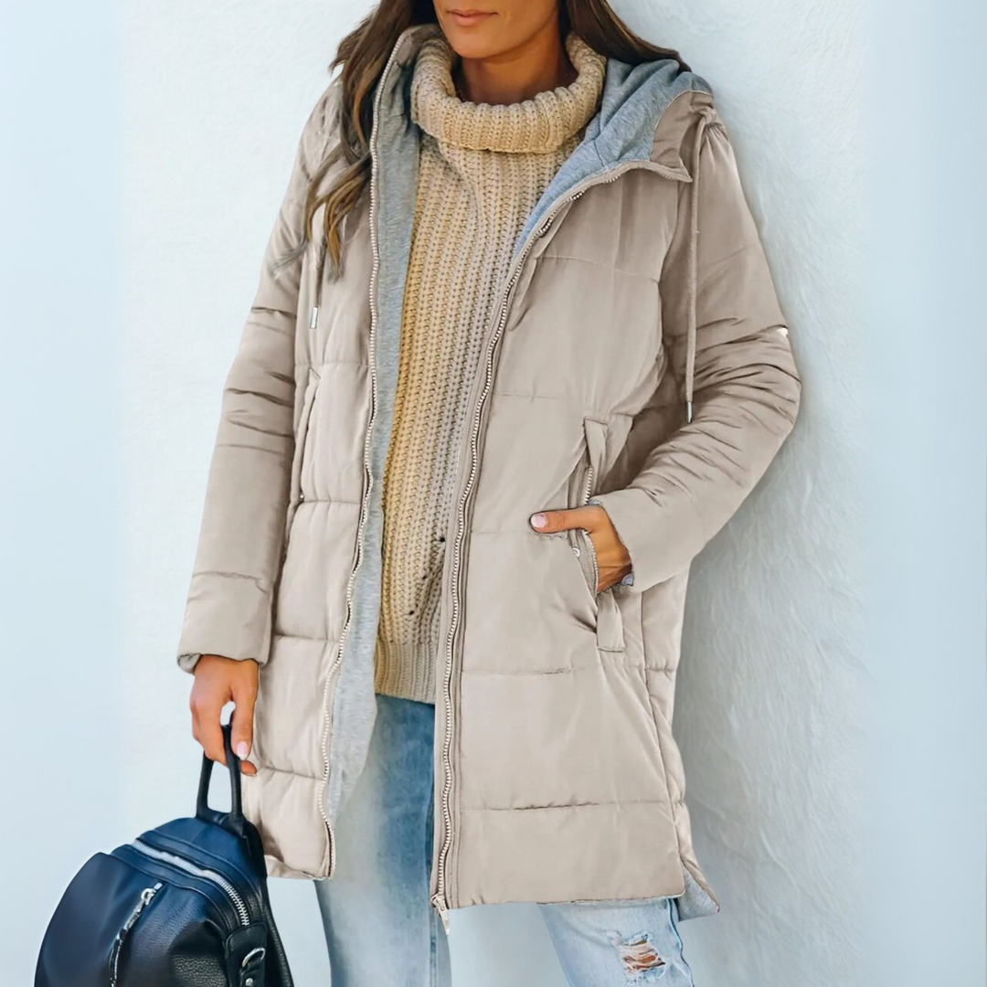 Roma | Women's Quilted Jacket | Hood & Pockets Winter