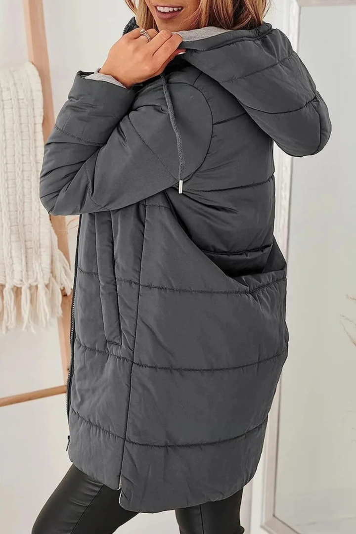Roma | Women's Quilted Jacket | Hood & Pockets Winter