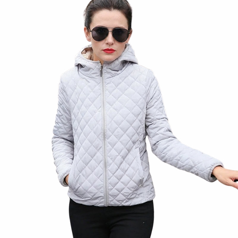 Mara | Women's Quilted Hooded Jacket | Zip Up