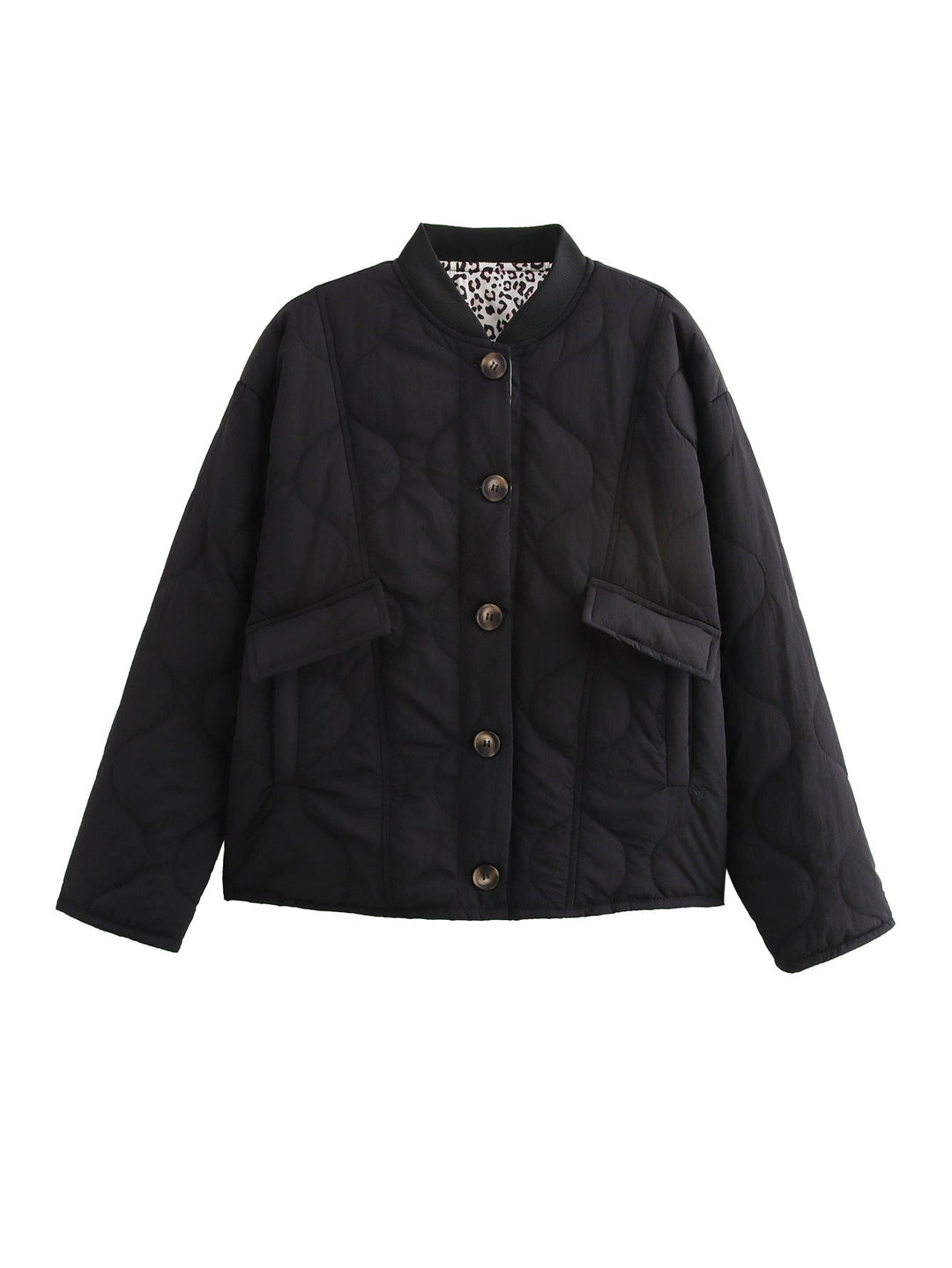 Morgause | Women's Oversized Quilted Jacket | Leopard Lining