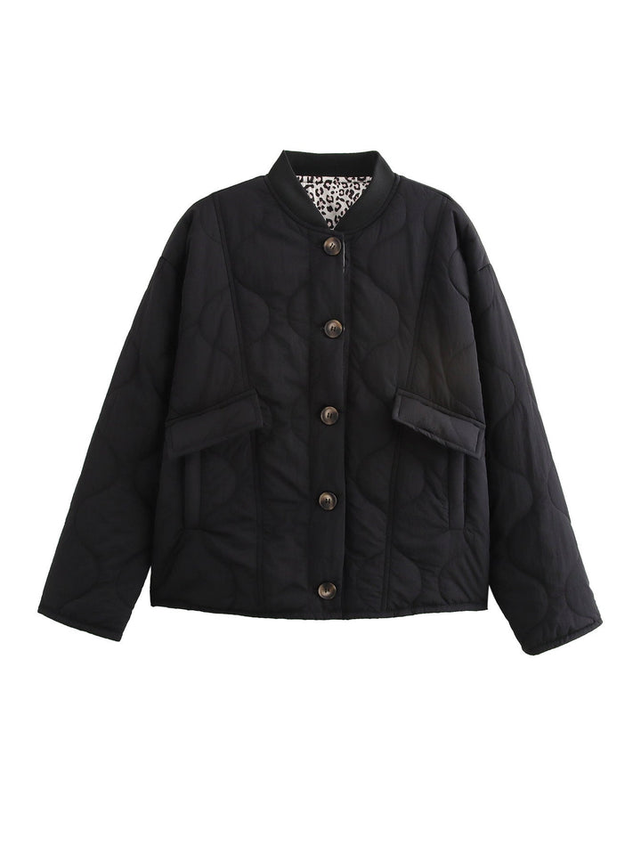 Morgause | Women's Oversized Quilted Jacket | Leopard Lining
