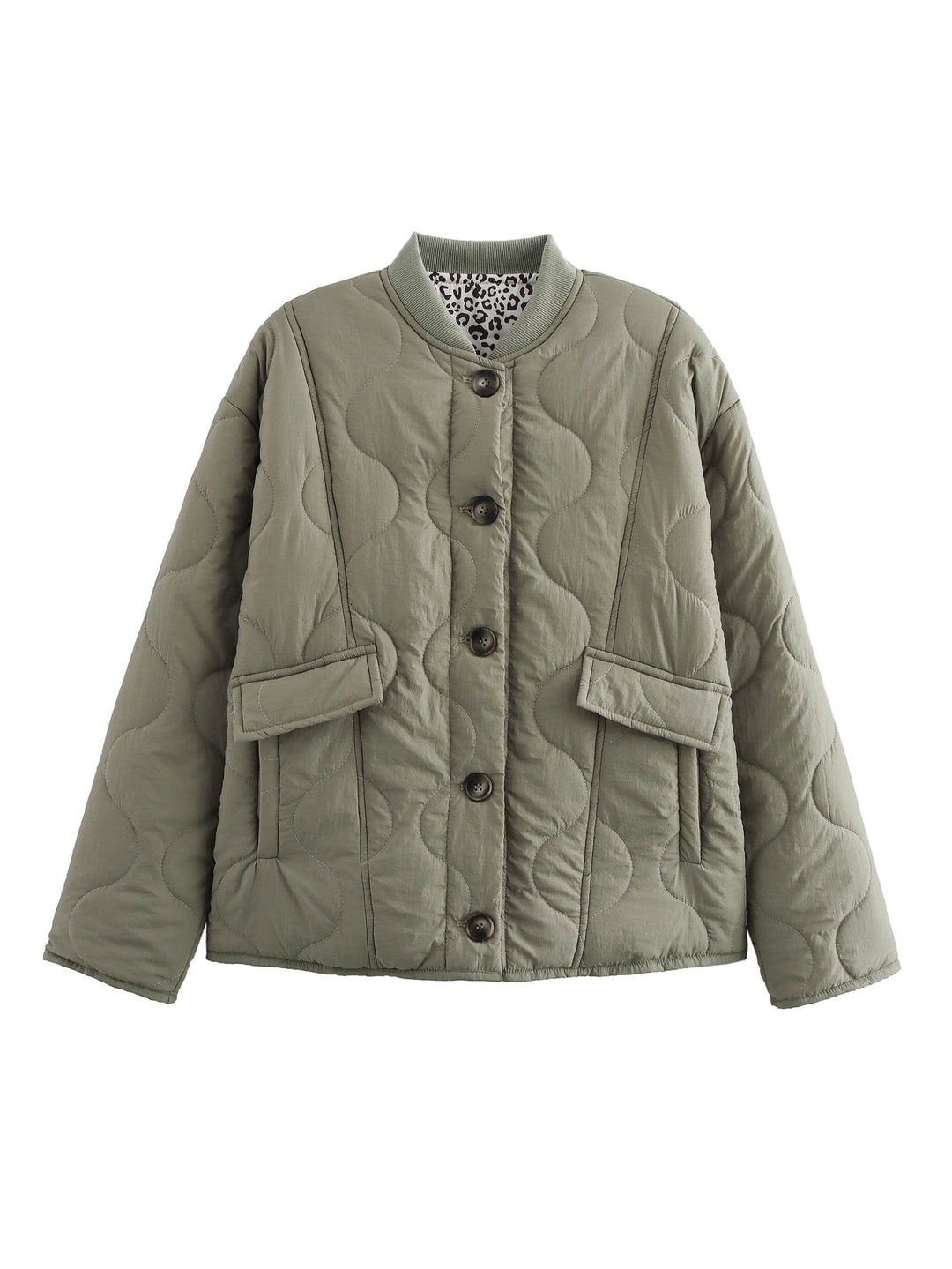 Morgause | Women's Oversized Quilted Jacket | Leopard Lining