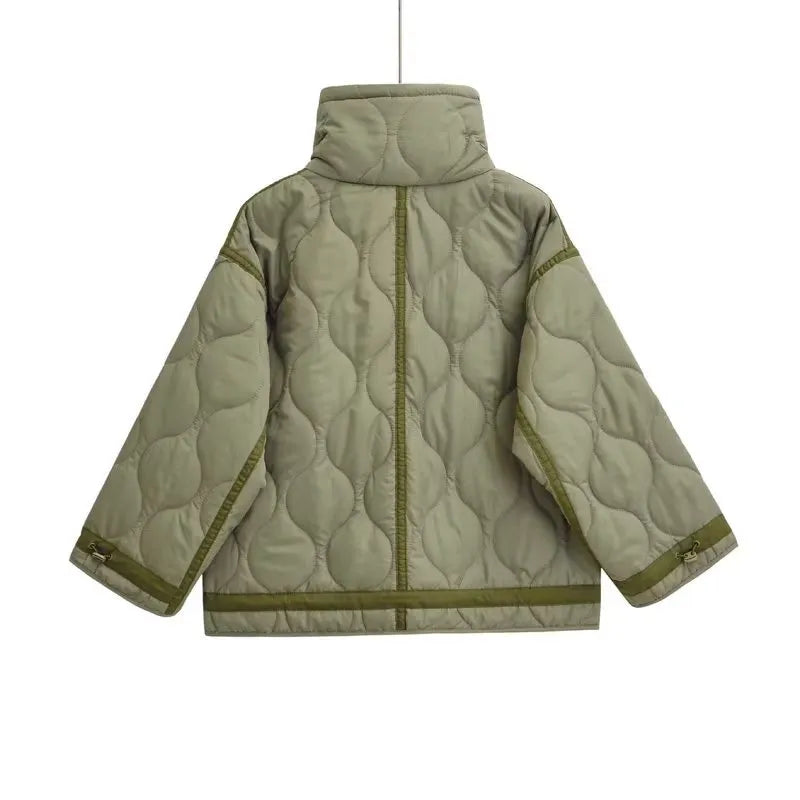 Orla | Women's Oversized Quilted Jacket | Stand Collar