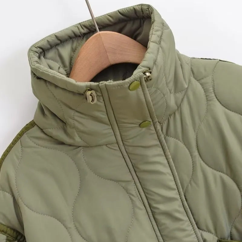 Orla | Women's Oversized Quilted Jacket | Stand Collar