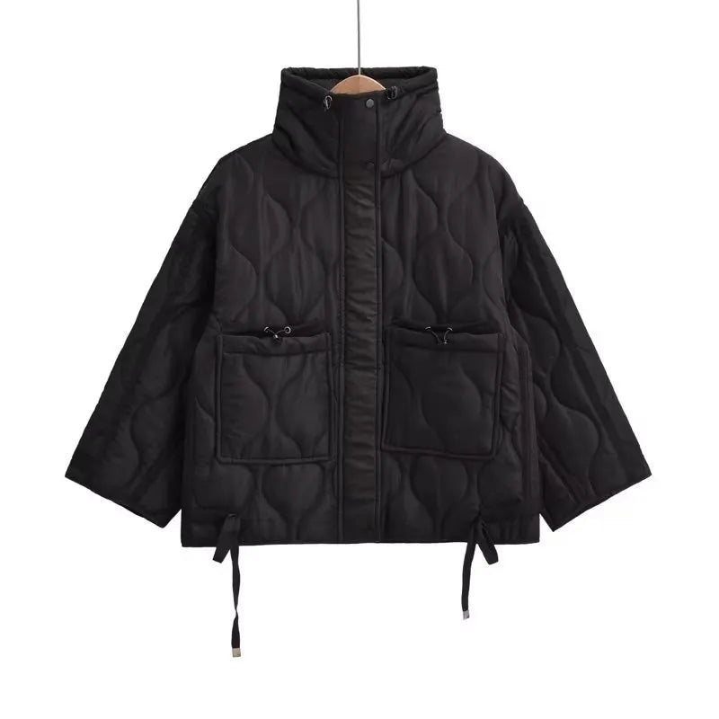 Orla | Women's Oversized Quilted Jacket | Stand Collar