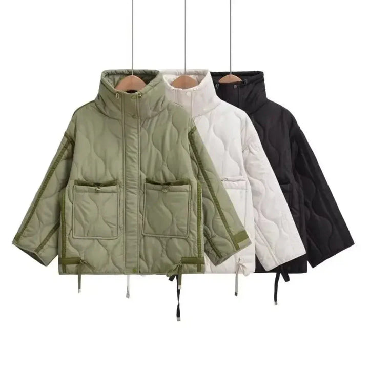 Orla | Women's Oversized Quilted Jacket | Stand Collar
