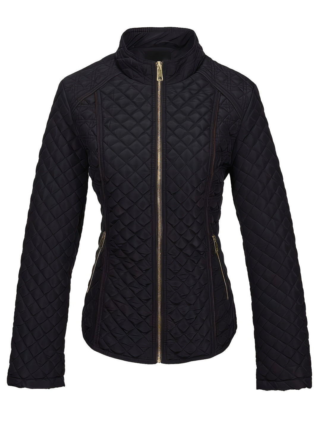 Meadhbh | Women's Quilted Jacket | Stand Collar Zip Up