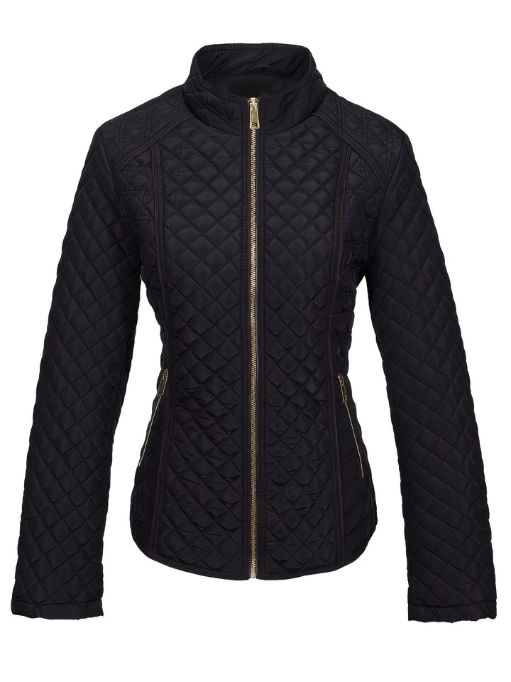 Meadhbh | Women's Quilted Jacket | Stand Collar Zip Up