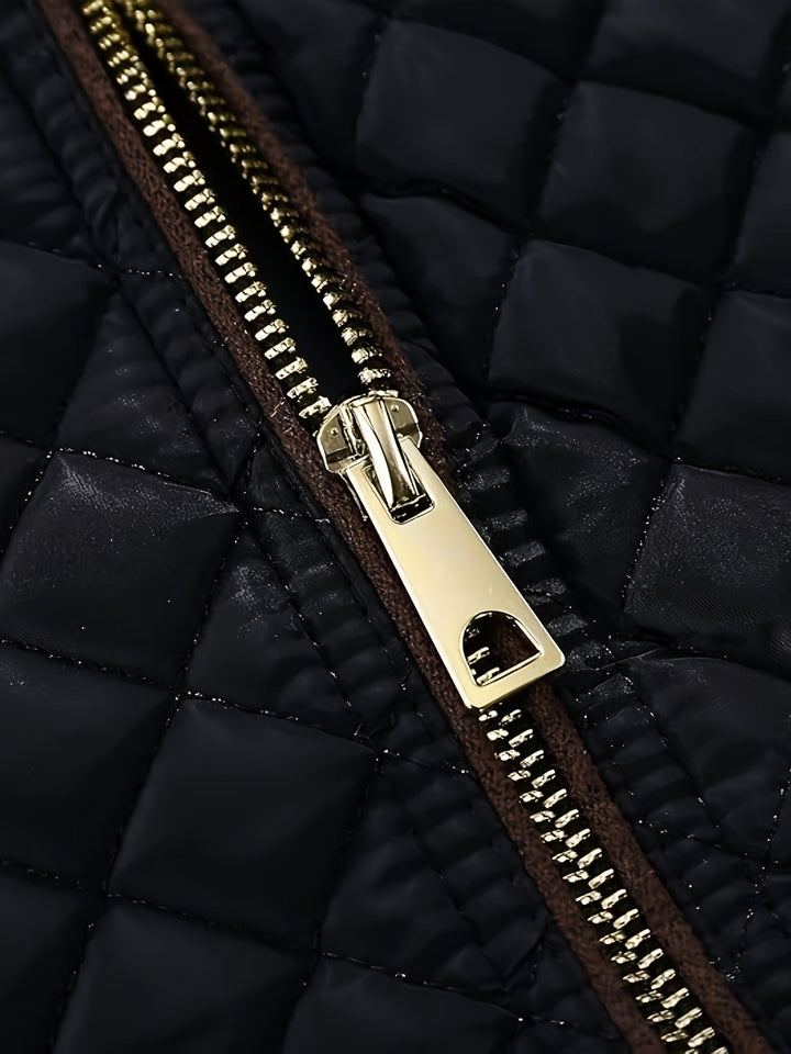 Meadhbh | Women's Quilted Jacket | Stand Collar Zip Up