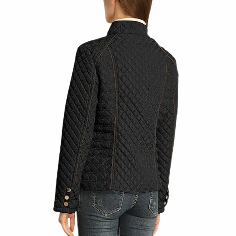 Meadhbh | Women's Quilted Jacket | Stand Collar Zip Up