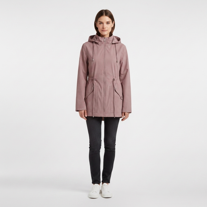 Malak | Women's Hooded Rain Jacket | Drawstring & Pockets