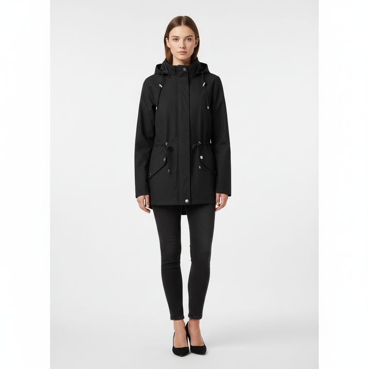 Malak | Women's Hooded Rain Jacket | Drawstring & Pockets