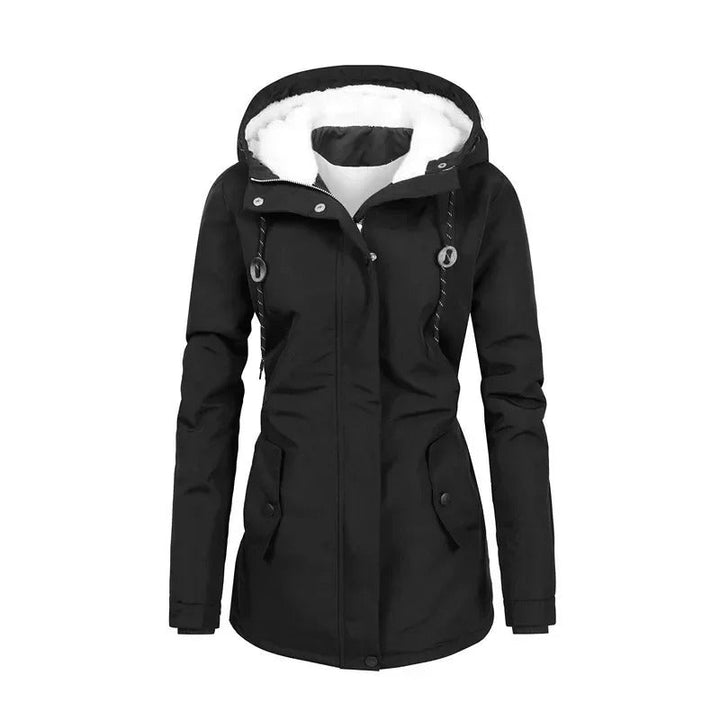 Wafaa | Women's Hooded Rain Jacket | Lining & Drawstring Waist