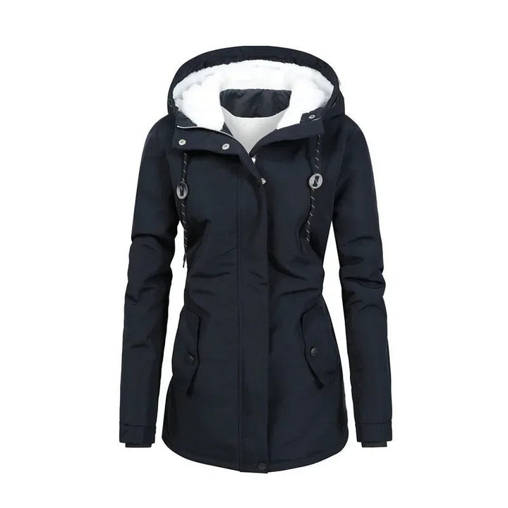 Wafaa | Women's Hooded Rain Jacket | Lining & Drawstring Waist