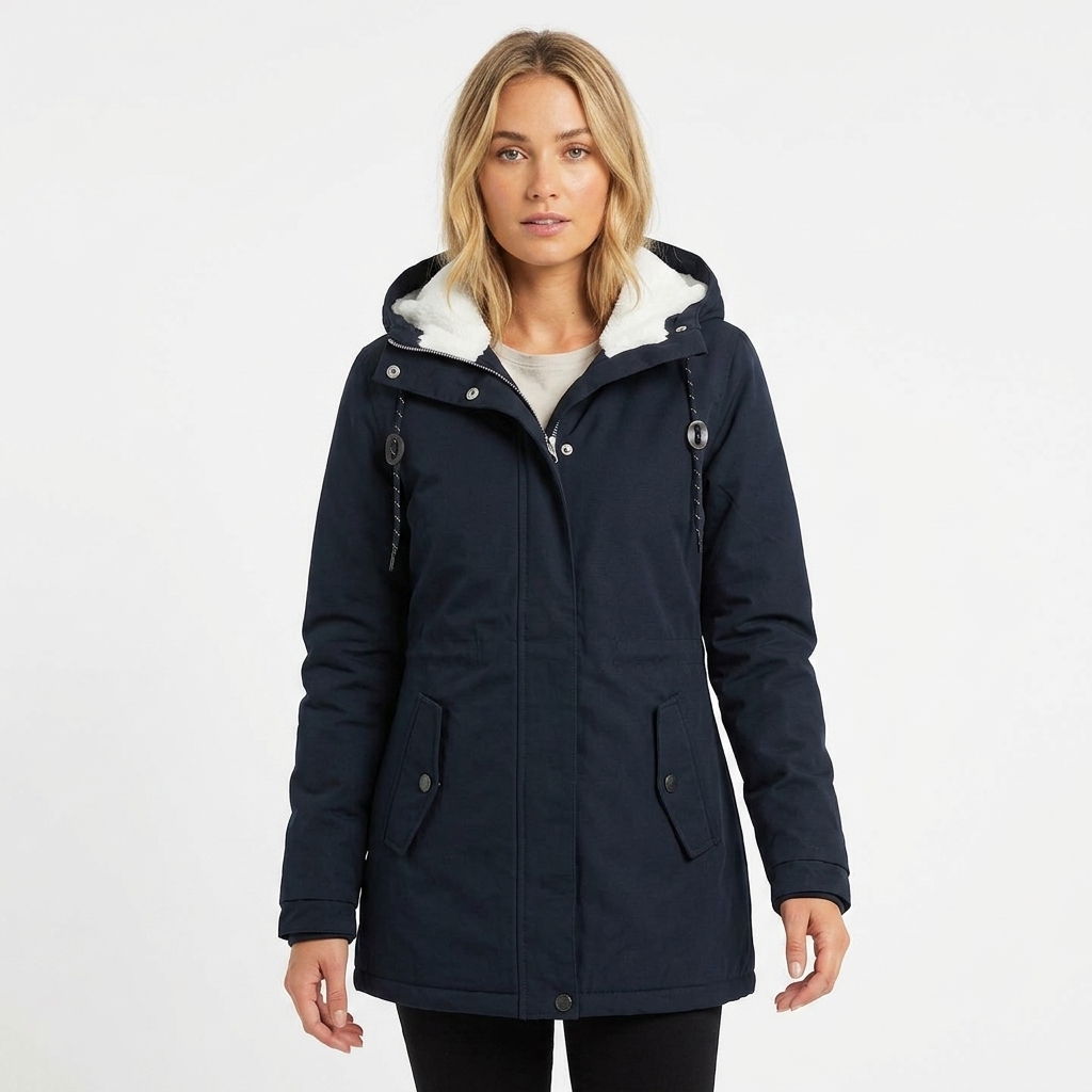 Wafaa | Women's Hooded Rain Jacket | Lining & Drawstring Waist