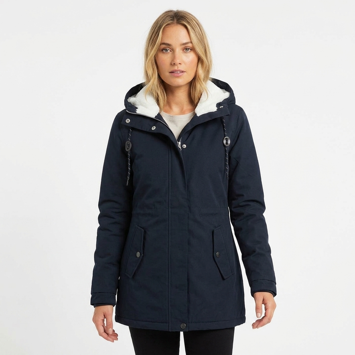 Wafaa | Women's Hooded Rain Jacket | Lining & Drawstring Waist