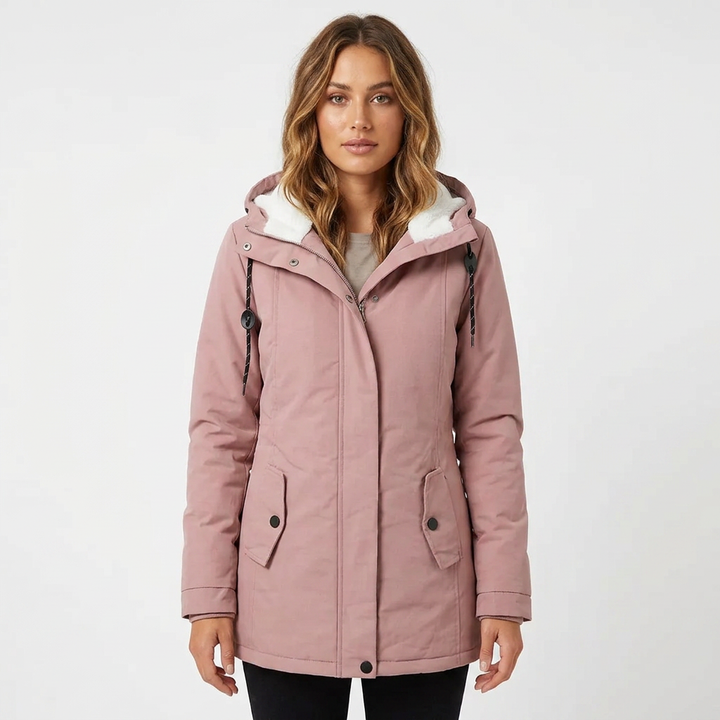 Wafaa | Women's Hooded Rain Jacket | Lining & Drawstring Waist