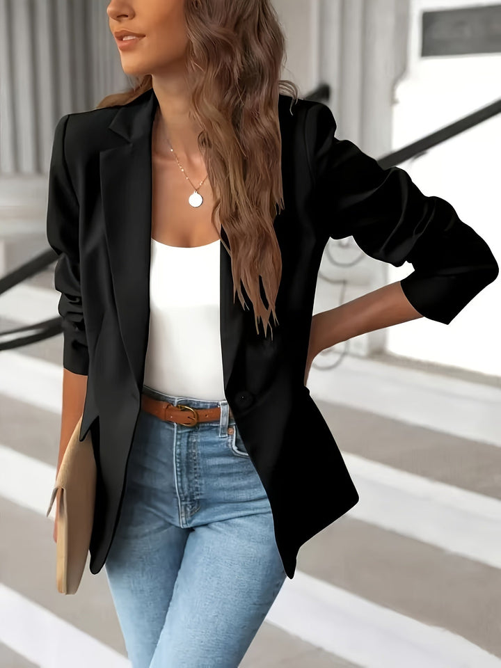 Pleiades | Women's Tailored Blazer | Lapel Long Sleeves Workwear